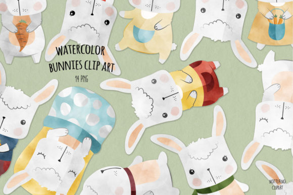 A Designer's Review: Watercolor Bunny Graphics & Illustrations