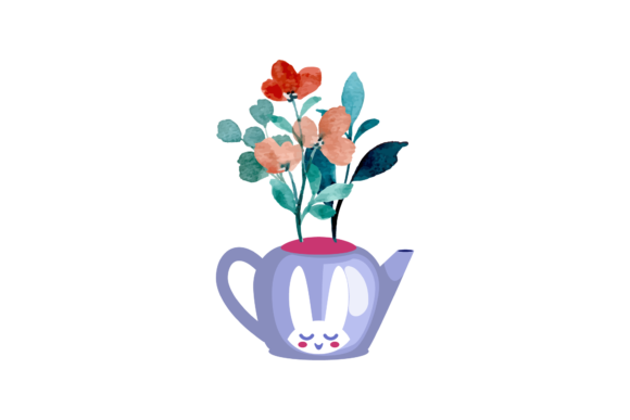A Review: Flower Watercolor with Teapot Graphics