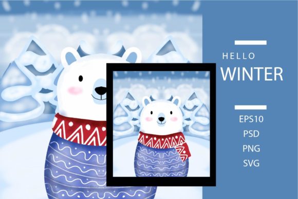 A Review of Watercolor Polar Bears for Graphics and Illustrations