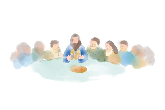 A Watercolor Craft for Religious Content: The Last Supper Design
