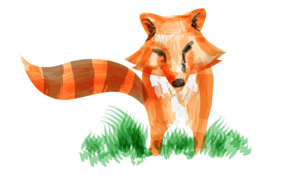 A Watercolor Fox Graphic: An Illustrator’s Charm for Websites