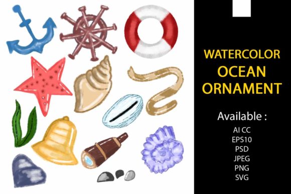 A Watercolor Graphic for Coastal or Organic Branding