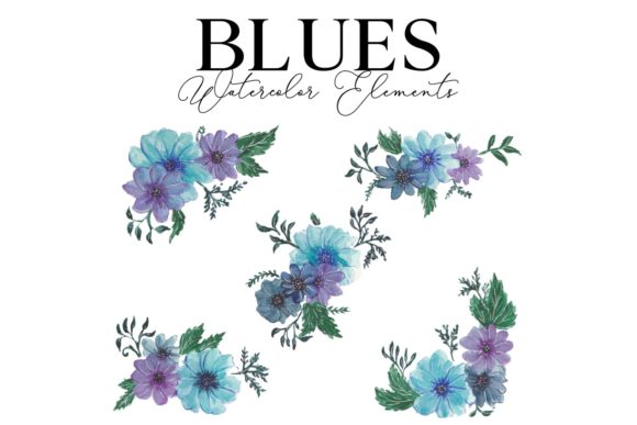 Blues Flower Watercolor Illustration: A Graphic Designer’s Review