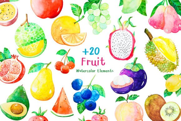 Brand Designer Review: Fruit Watercolor Clipart for Modern Graphics