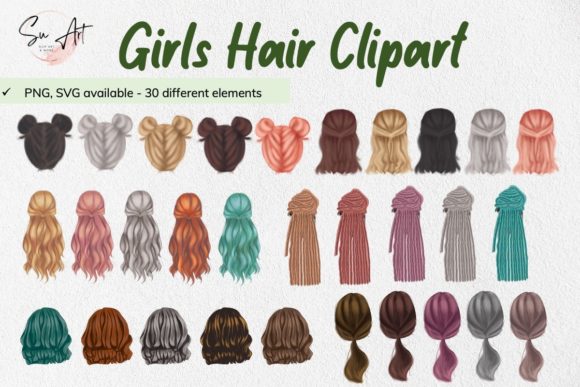 Hairstyles Clipart: A Watercolor Graphics Review for Illustrators