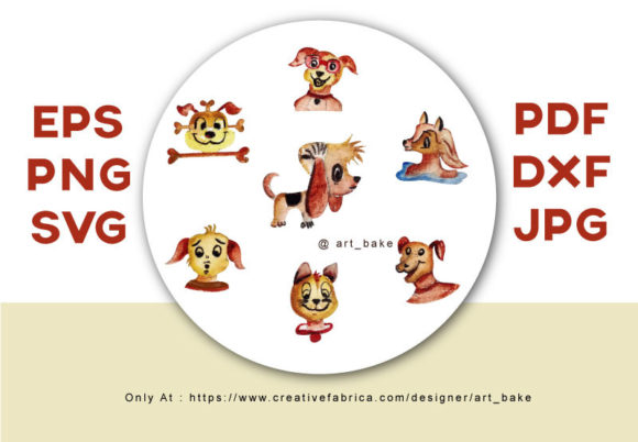 Hand-Painted Puppy Graphics for Vector Illustrations