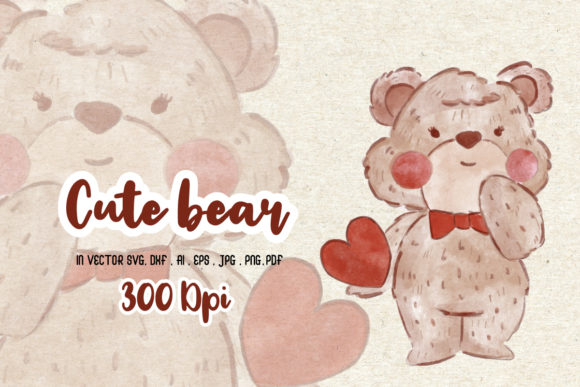 Integrating Cute Bear Watercolor Graphics Into Your Brand