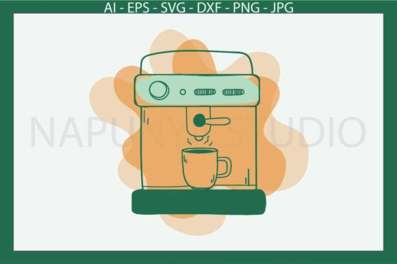 Reviewing a Watercolor Coffee Machine for Brand Graphics