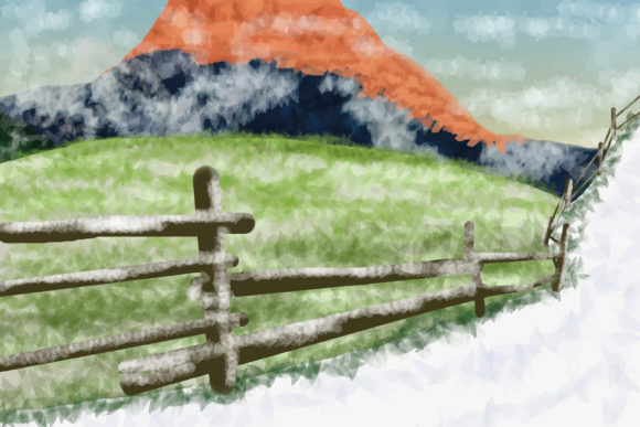 Why This Mountain Landscape Graphic Works for Crafters